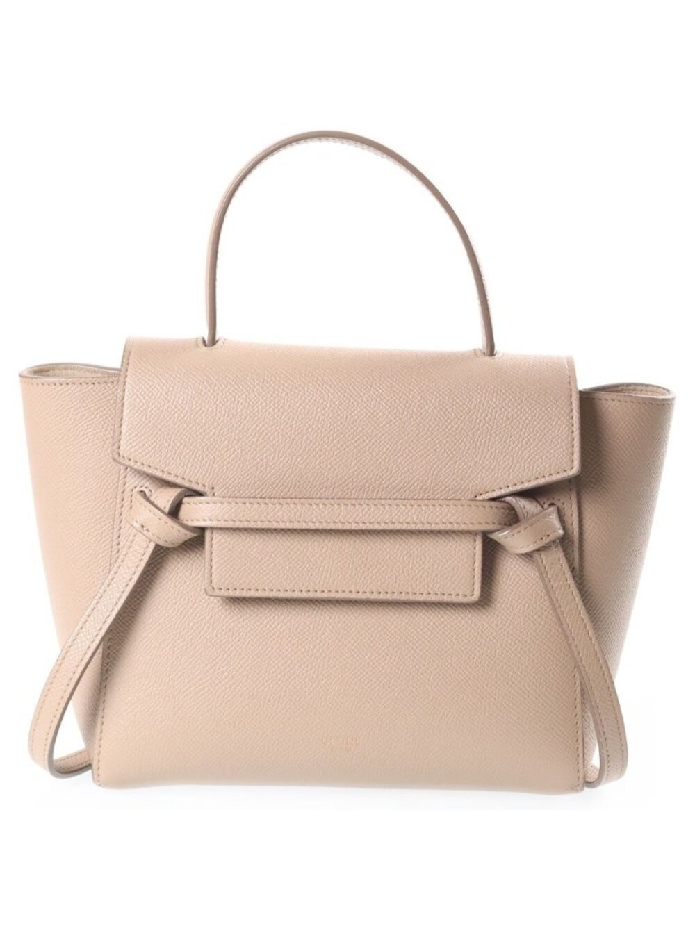 Celine Belt Bag Nano Leather 2-Way Beige Gold